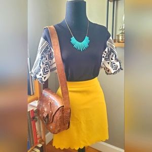 Boho native inspired patterned sleve relaxed fit tee